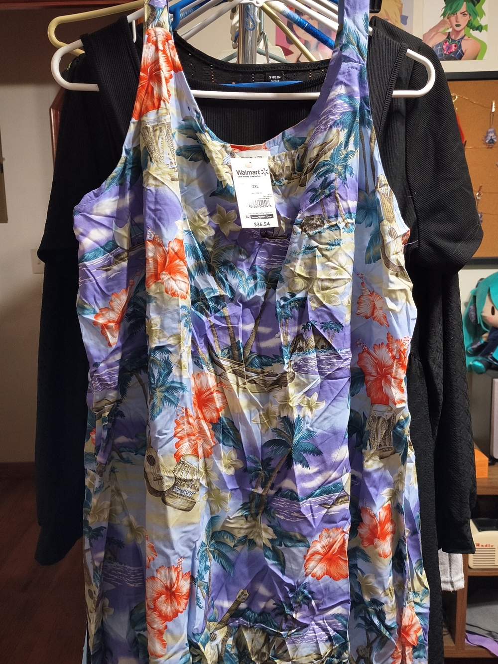 bishop st. Floral Tropical Camisole Tank Top - Purple Multi